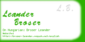 leander broser business card
